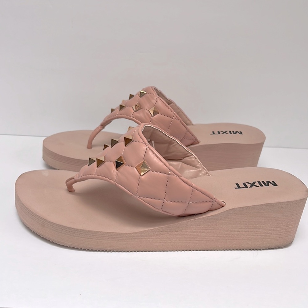 Mixit 2” peach pink sandals